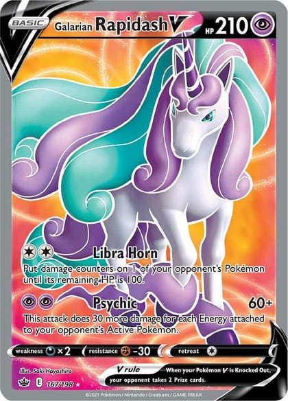 Galarian Rapidash V (Full Art), SWSH06: Chilling Reign 167/198