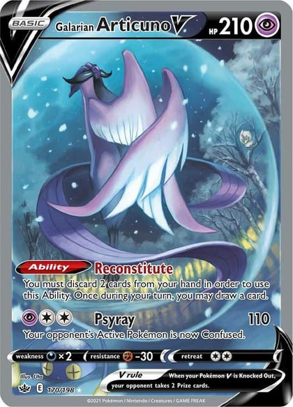 Galarian Articuno V (Alternate Full Art), SWSH06: Chilling Reign 170/198