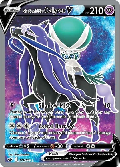 Shadow Rider Calyrex V (Full Art), SWSH06: Chilling Reign 171/198