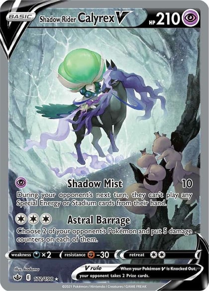 Shadow Rider Calyrex V (Alternate Full Art), SWSH06: Chilling Reign 172/198