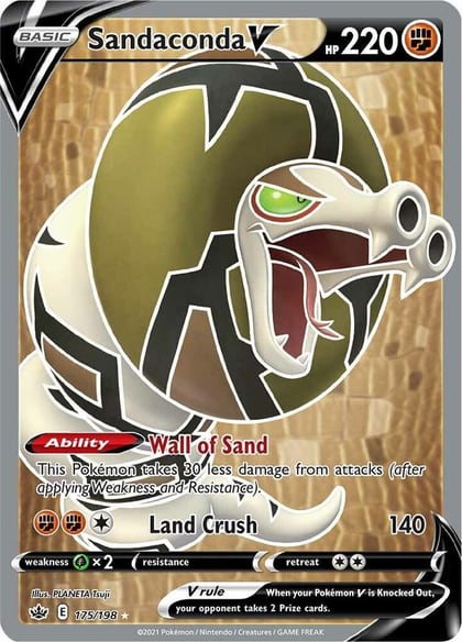 Sandaconda V (Full Art), SWSH06: Chilling Reign 175/198