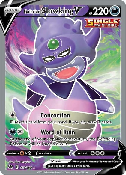 Galarian Slowking V (Full Art), SWSH06: Chilling Reign 178/198