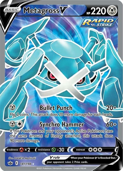 Metagross V (Full Art), SWSH06: Chilling Reign 181/198