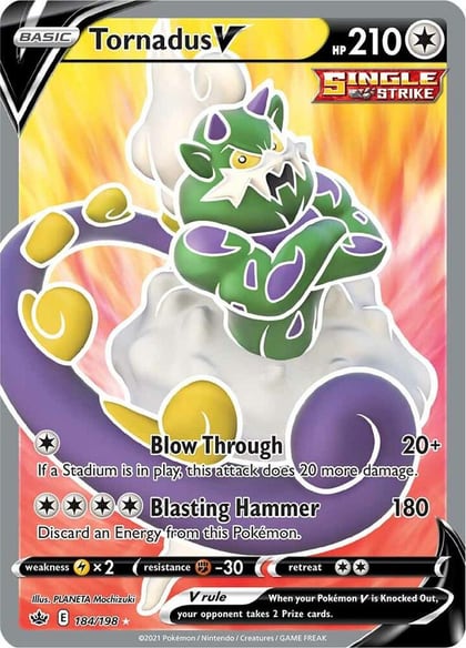 Tornadus V (Full Art), SWSH06: Chilling Reign 184/198