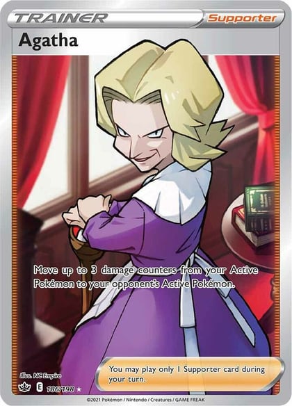 Agatha (Full Art), SWSH06: Chilling Reign 186/198