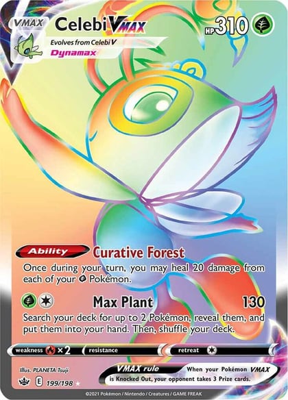 Celebi VMAX (Secret), SWSH06: Chilling Reign 199/198