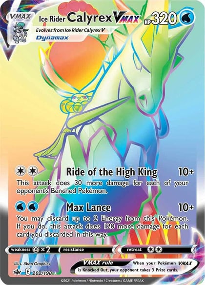 Ice Rider Calyrex VMAX (Secret), SWSH06: Chilling Reign 202/198