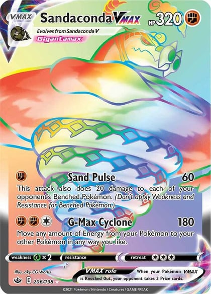 Sandaconda VMAX (Secret), SWSH06: Chilling Reign 206/198
