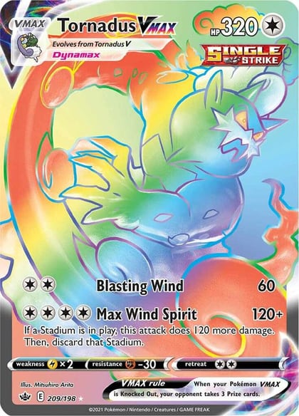 Tornadus VMAX (Secret), SWSH06: Chilling Reign 209/198