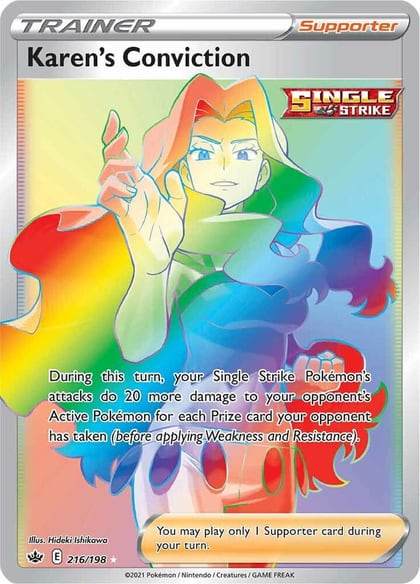 Karen's Conviction (Secret), SWSH06: Chilling Reign 216/198