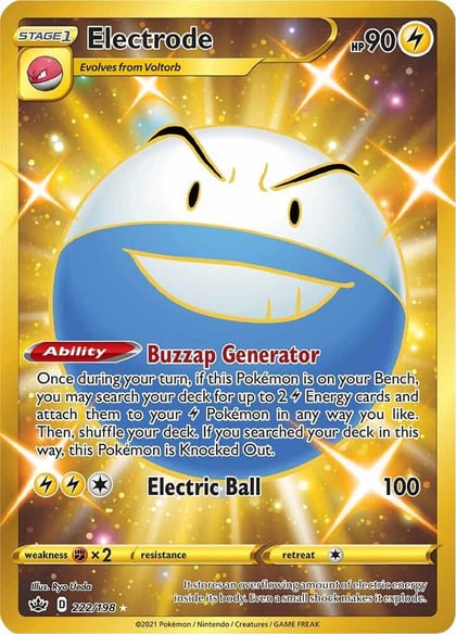 Electrode (Secret), SWSH06: Chilling Reign 222/198