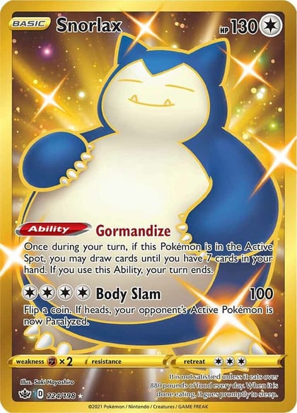 Snorlax (Secret), SWSH06: Chilling Reign 224/198