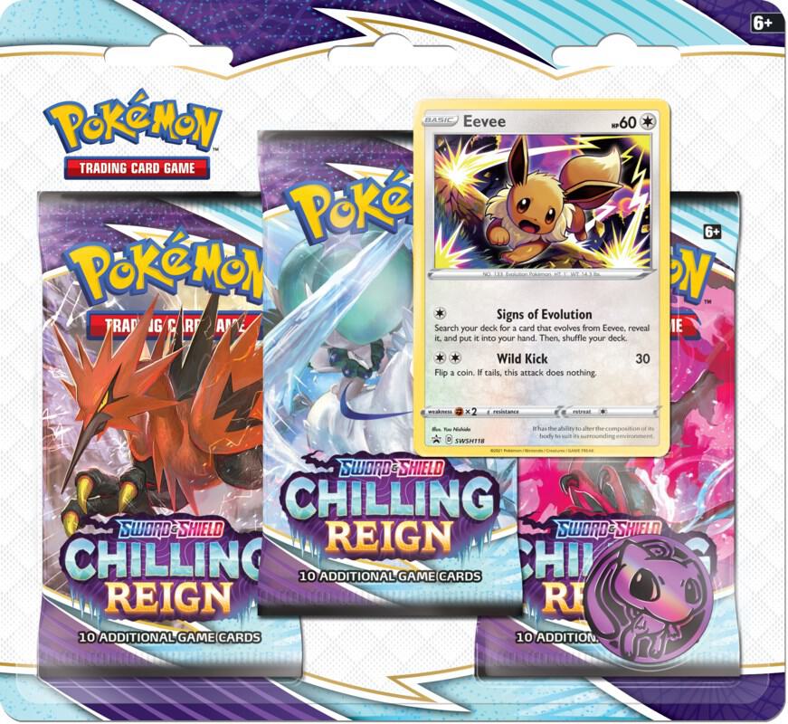 Chilling Reign 3 Pack Blister [Eevee], SWSH06: Chilling Reign P236268