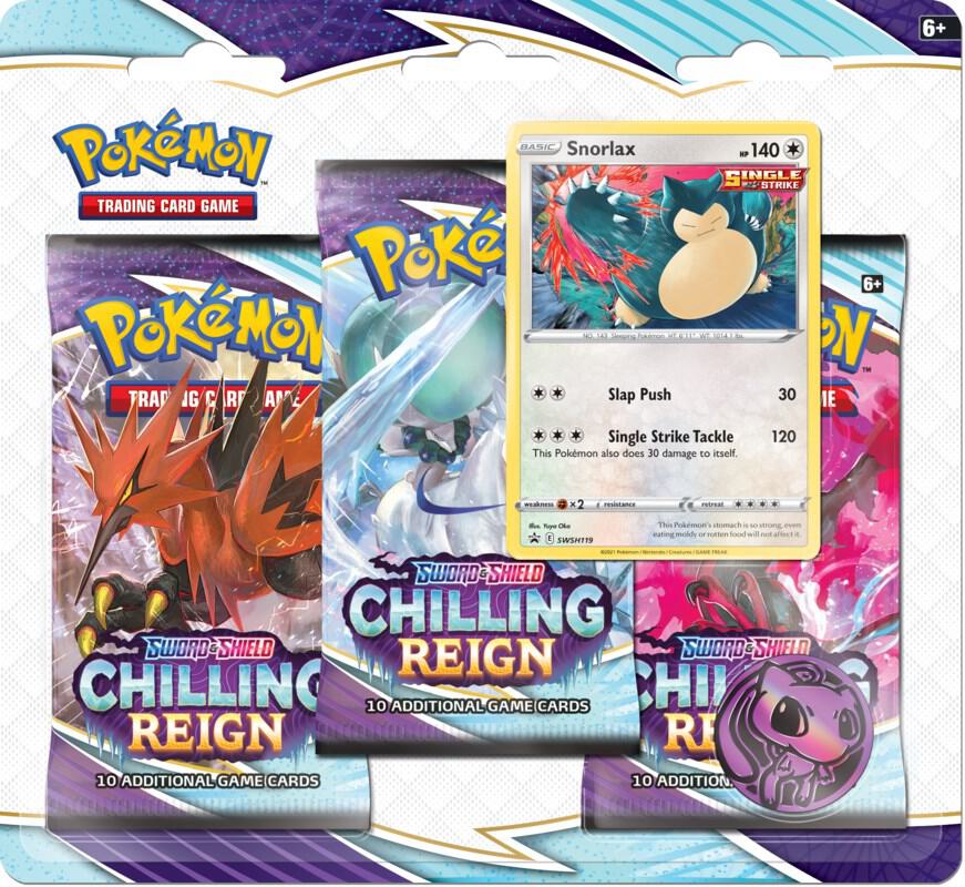 Chilling Reign 3 Pack Blister [Snorlax], SWSH06: Chilling Reign P236269