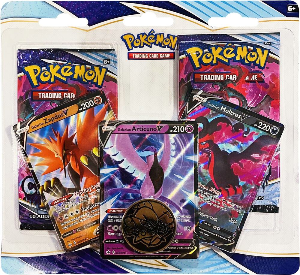 Chilling Reign 2 Pack Blister [Galarian Zapdos V, Articuno V, Moltres V], SWSH06: Chilling Reign P245856