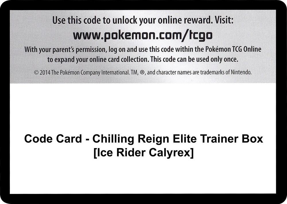 Code Card - Chilling Reign Elite Trainer Box [Ice Rider Calyrex], SWSH06: Chilling Reign P251450
