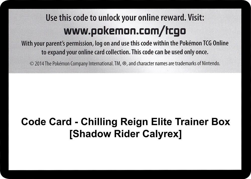 Code Card - Chilling Reign Elite Trainer Box [Shadow Rider Calyrex], SWSH06: Chilling Reign P251452
