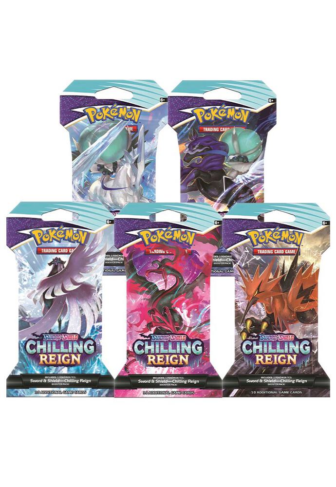 Chilling Reign Sleeved Booster Pack Art Bundle [Set of 5], SWSH06: Chilling Reign P256274