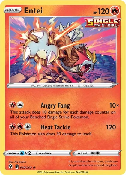 Entei, SWSH07: Evolving Skies 019/203
