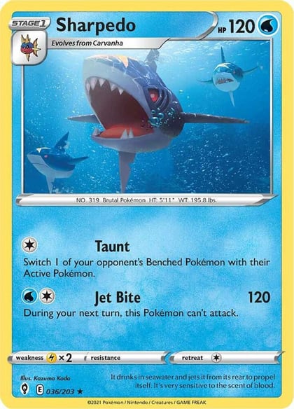Sharpedo, SWSH07: Evolving Skies 036/203