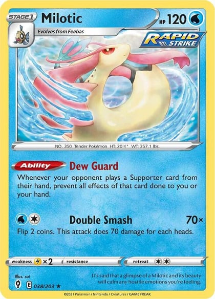 Milotic, SWSH07: Evolving Skies 038/203