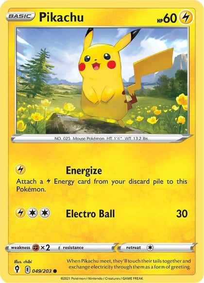 Pikachu, SWSH07: Evolving Skies 049/203