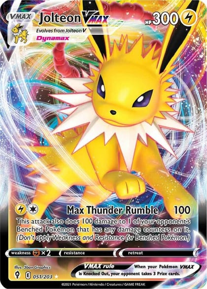 Jolteon VMAX, SWSH07: Evolving Skies 051/203