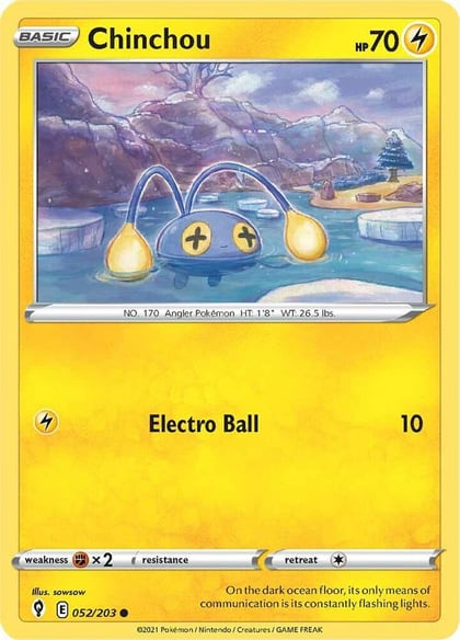 Chinchou, SWSH07: Evolving Skies 052/203