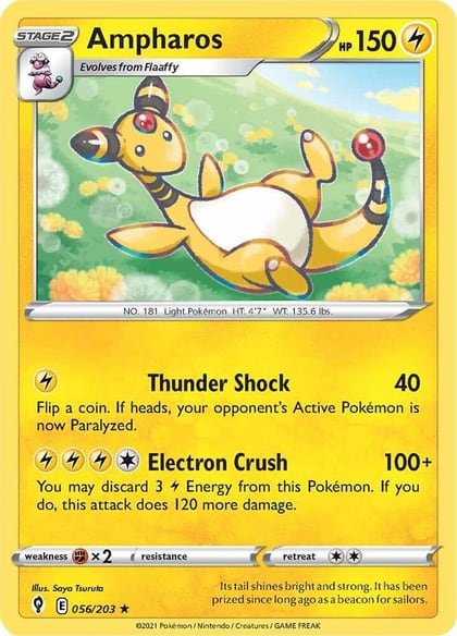 Ampharos, SWSH07: Evolving Skies 056/203
