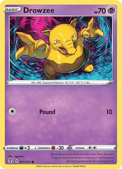 Drowzee, SWSH07: Evolving Skies 061/203