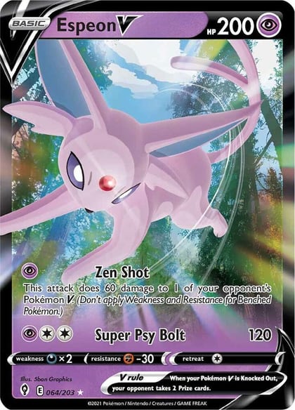 Espeon V, SWSH07: Evolving Skies 064/203