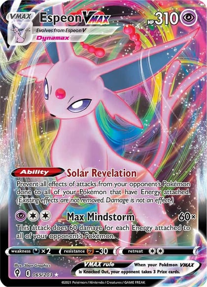 Espeon VMAX, SWSH07: Evolving Skies 065/203