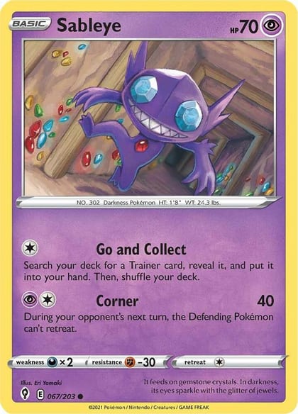 Sableye, SWSH07: Evolving Skies 067/203