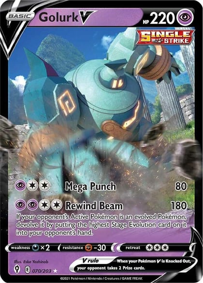Golurk V, SWSH07: Evolving Skies 070/203