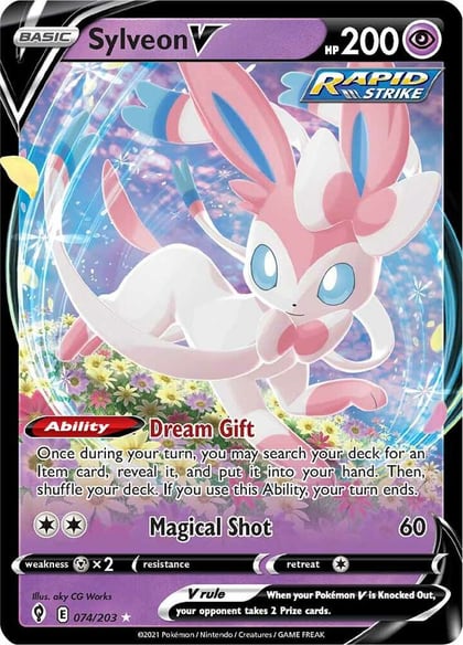 Sylveon V, SWSH07: Evolving Skies 074/203
