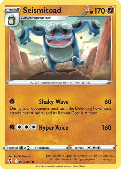 Seismitoad, SWSH07: Evolving Skies 090/203