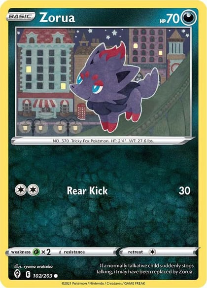 Zorua, SWSH07: Evolving Skies 102/203