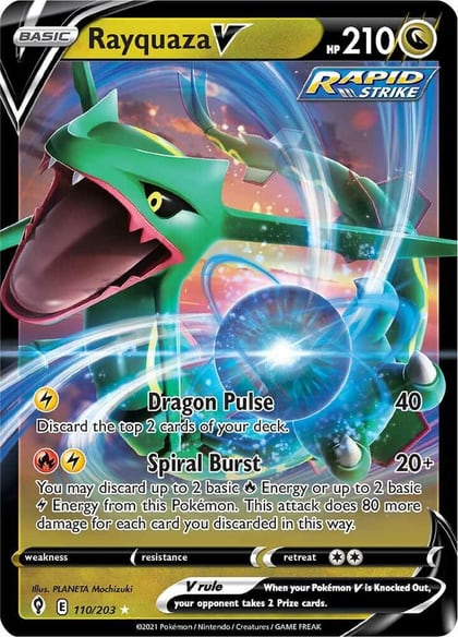 Rayquaza V, SWSH07: Evolving Skies 110/203