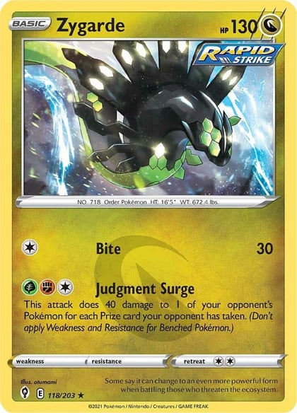 Zygarde, SWSH07: Evolving Skies 118/203