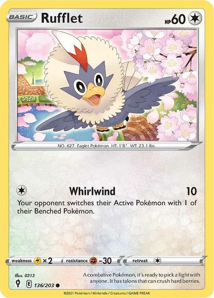 Rufflet, SWSH07: Evolving Skies 136/203