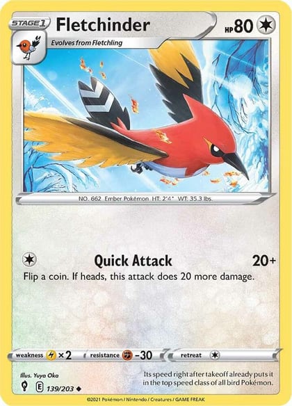 Fletchinder, SWSH07: Evolving Skies 139/203