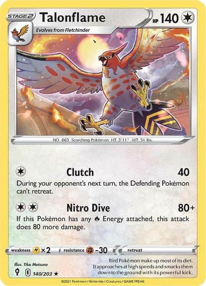 Talonflame, SWSH07: Evolving Skies 140/203