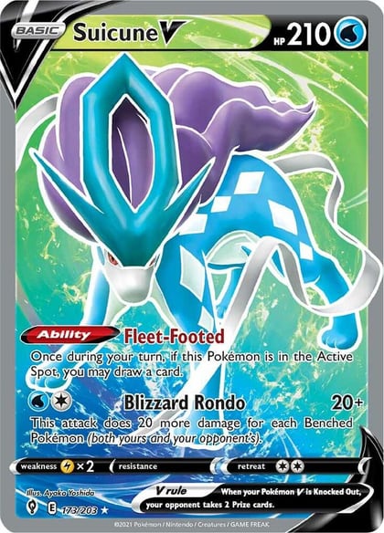 Suicune V (Full Art), SWSH07: Evolving Skies 173/203