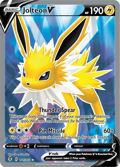 Jolteon V (Full Art), SWSH07: Evolving Skies 177/203