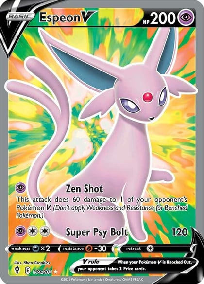 Espeon V (Full Art), SWSH07: Evolving Skies 179/203