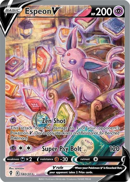 Espeon V (Alternate Full Art), SWSH07: Evolving Skies 180/203