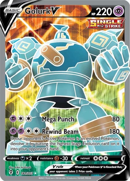 Golurk V (Full Art), SWSH07: Evolving Skies 181/203