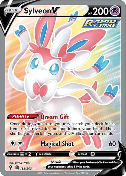 Sylveon V (Full Art), SWSH07: Evolving Skies 183/203