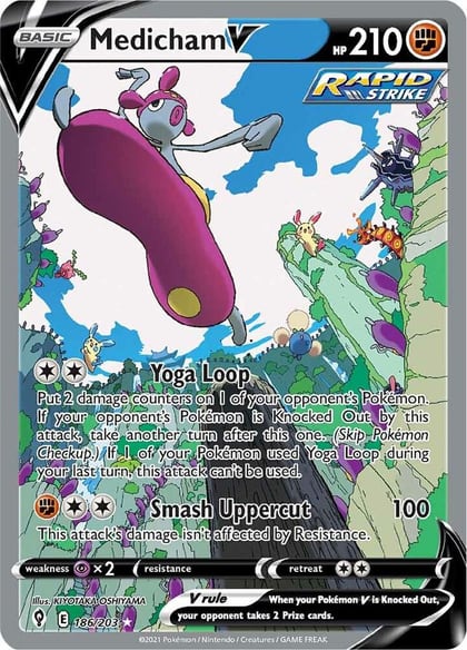 Medicham V (Alternate Full Art), SWSH07: Evolving Skies 186/203