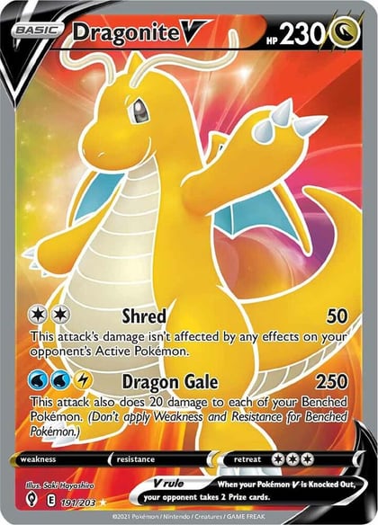 Dragonite V (Full Art), SWSH07: Evolving Skies 191/203